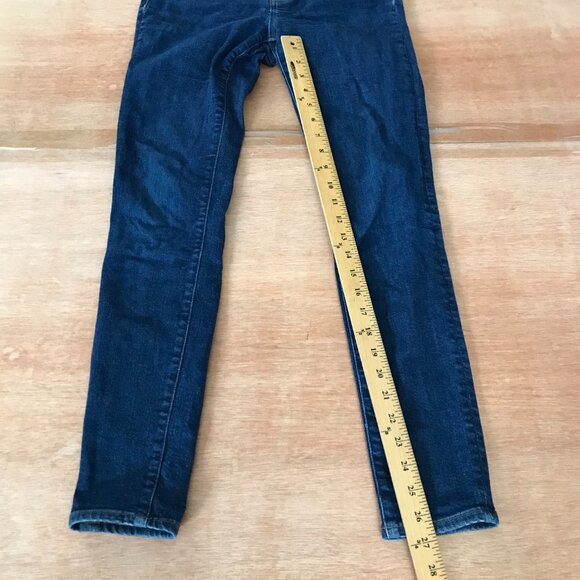 Madewell 9" Mid Rise Skinny Jeans Women size 26 Blue Dark Wash Stretch Preppy - Picture 7 of 13